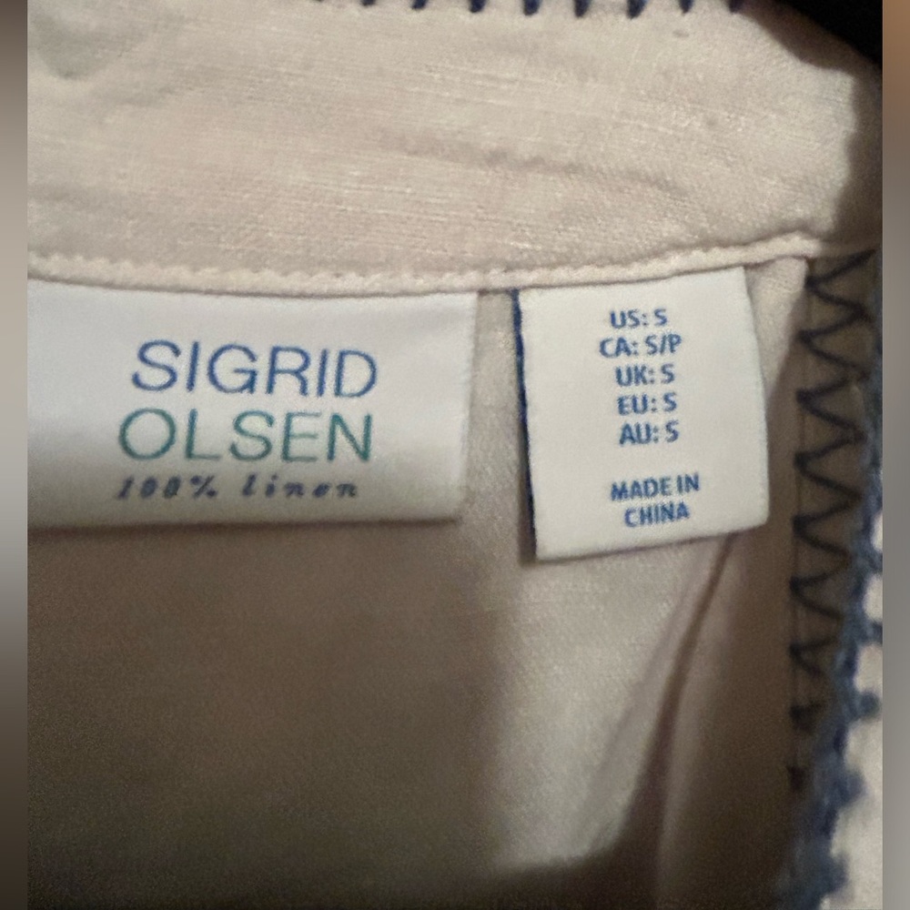 Sigrid Olsen Linen Sundress, Size Small. - image 2